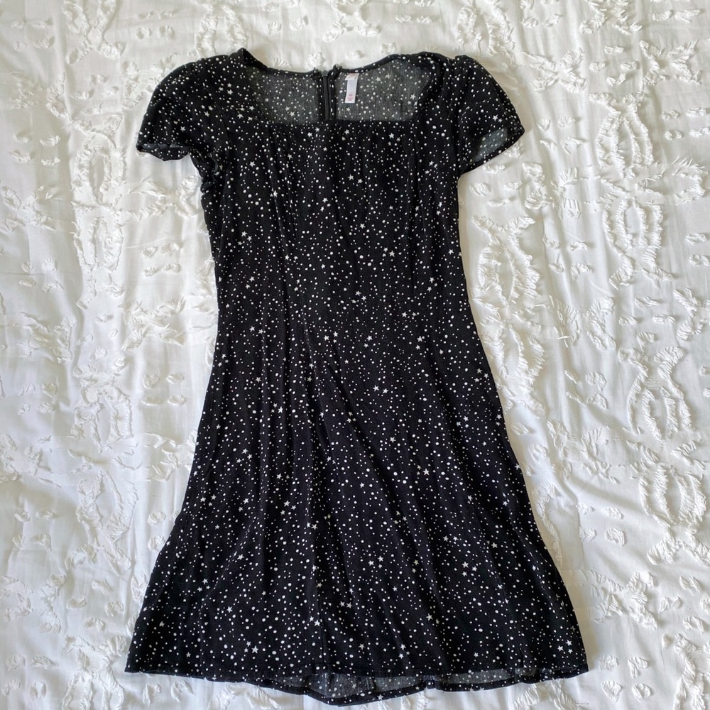Star pattern mini dress